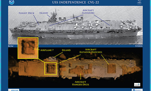 У берегов Калифорнии найден затонувший радиоактивный авианосец